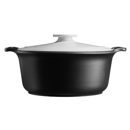Borma tat-tisjir Cocotte taċ-ċeramika, 33cm/6.5L, "Sublime +", White&Slate - Emile Henry