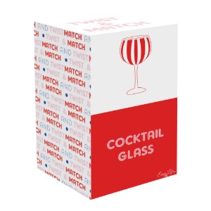 Gin glass, hand-painted, made from glass, 500 ml, "Twist&Match", Red - Easy Life