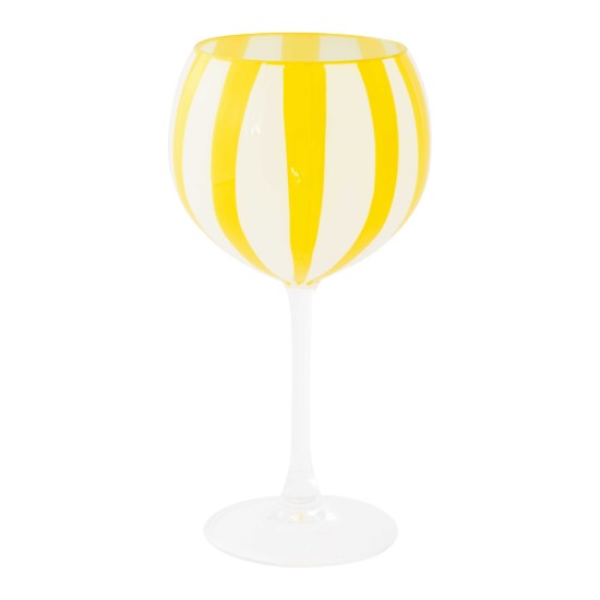Gin glass, hand-painted, made from glass, 500 ml, "Twist&Match", Yellow - Easy Life