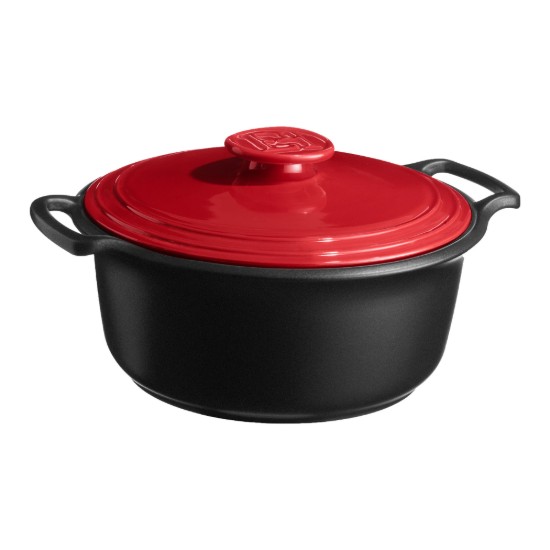 Borma tat-tisjir Cocotte taċ-ċeramika, 31cm/5.5L, "Sublime +", Burgundy - Emile Henry