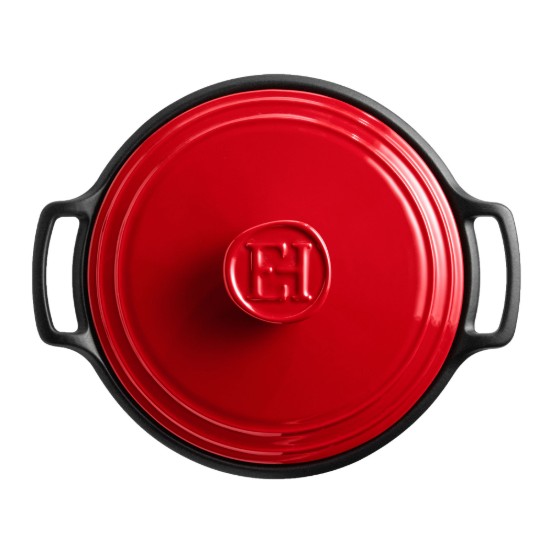 Borma tat-tisjir Cocotte taċ-ċeramika, 31cm/5.5L, "Sublime +", Burgundy - Emile Henry
