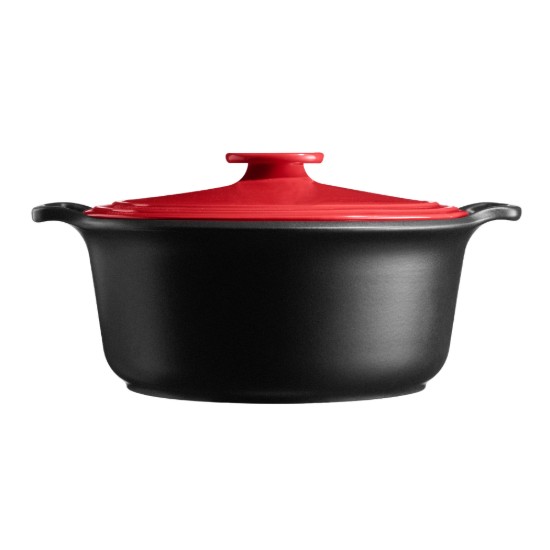 Borma tat-tisjir Cocotte taċ-ċeramika, 31cm/5.5L, "Sublime +", Burgundy - Emile Henry