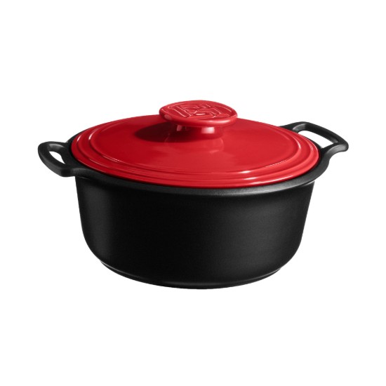 Borma tat-tisjir Cocotte taċ-ċeramika, 28.5cm/4L, "Sublime +", Burgundy - Emile Henry