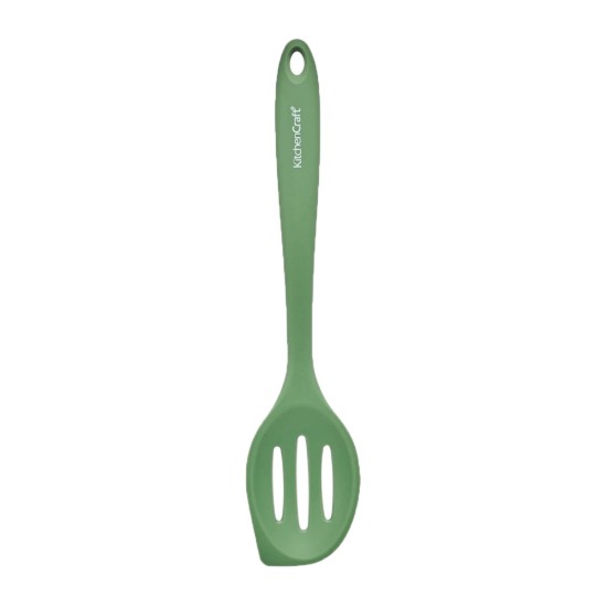 Slotted spoon, silicone, 27 cm, Green - Kitchen Craft