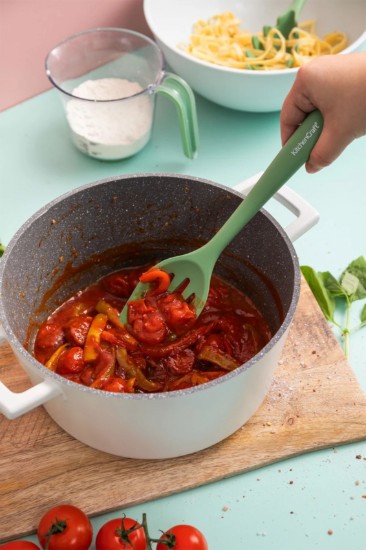 Slotted spoon, silicone, 27 cm, Green - Kitchen Craft