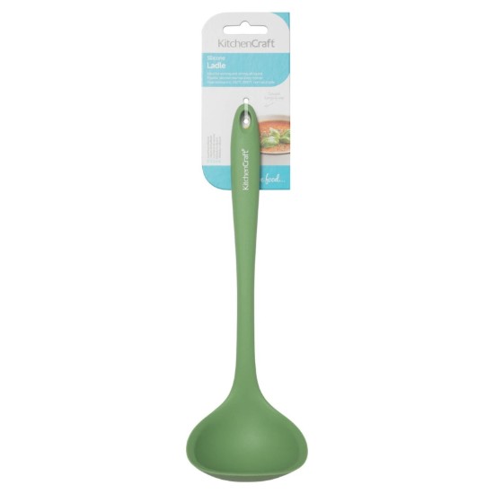Silicone ladle, 29 cm, Green - Kitchen Craft