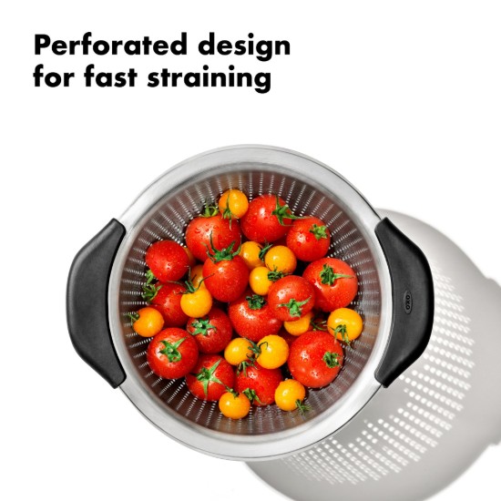 Colador de acero inoxidable de 24,5 cm, "Good Grips" - OXO