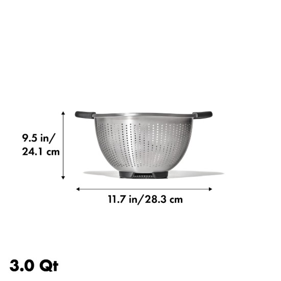 Colador de acero inoxidable de 24,5 cm, "Good Grips" - OXO