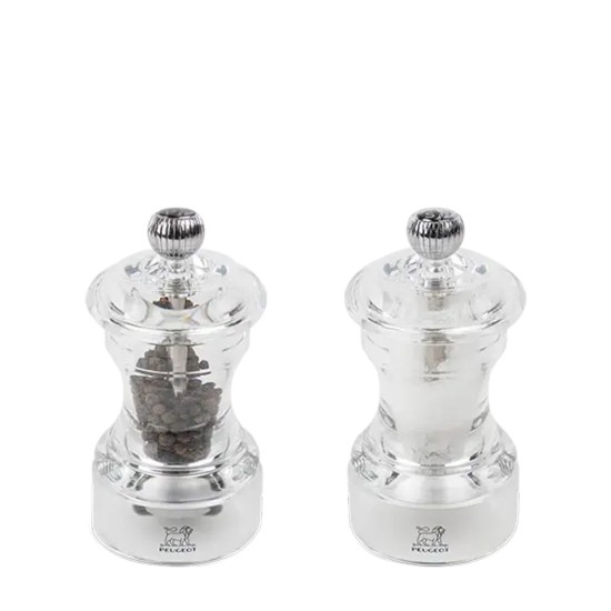 Zestaw 2 młynków do soli i pieprzu, 10 cm, akryl, "Bistro Z" - Peugeot