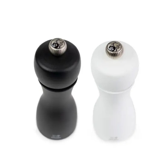 Zestaw 2 młynków do soli i pieprzu, 15 cm, „Tahiti Z”, Black&White - Peugeot