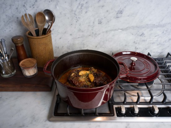 Cocotte Kochtopf, Gusseisen, 28 cm/6.7L, Grenadine - Staub