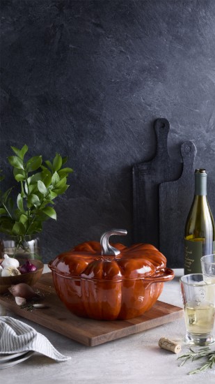 Pumpkin-shaped Cocotte cooking pot, cast iron, 24cm/3.45L, Cinnamon - Staub