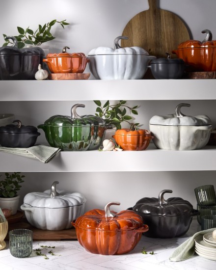 Pumpkin-shaped Cocotte cooking pot, cast iron, 24cm/3.45L, Cinnamon - Staub