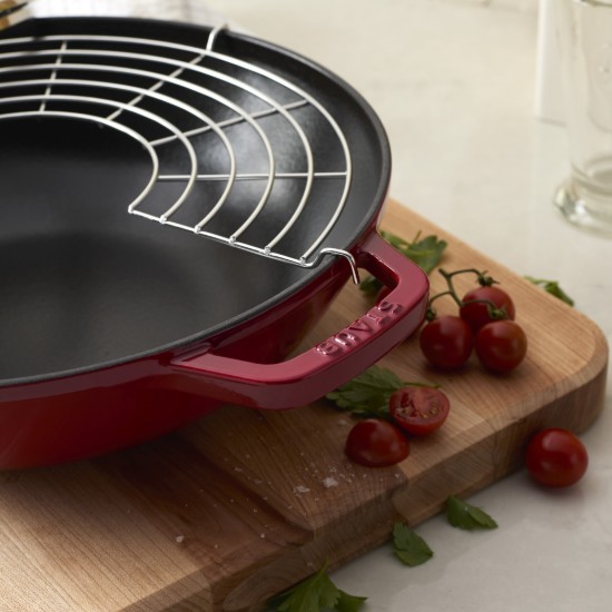 Wokpande, støbejern, 30 cm, Cherry - Staub