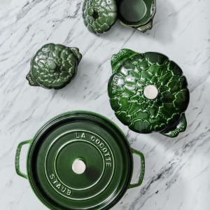 Cocotte kokekanne laget av støpejern, 24 cm / 3,8 l, Basil - Staub