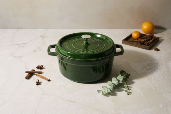 Cast iron Cocotte cooking pot, 24 cm/3.8 l, Basil - Staub