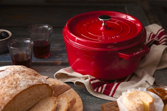 Cast iron Cocotte cooking pot, 24 cm/3.8 l, Cherry - Staub