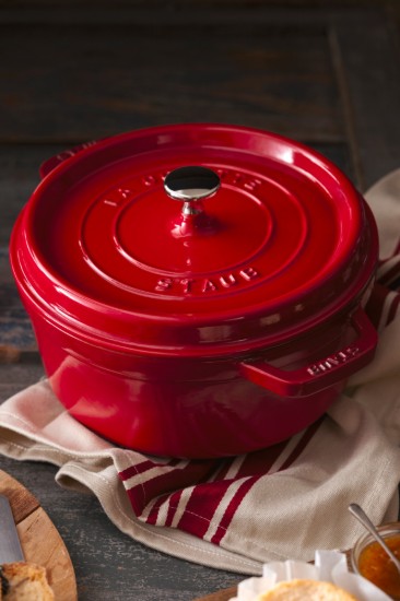 Cast iron Cocotte cooking pot, 24 cm/3.8 l, Cherry - Staub