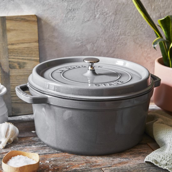 Cocotte vārīšanas katls, čuguns, 28cm/6,7L, Graphite Grey - Staub