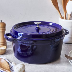 Cocotte tencere, dökme demir, 28cm/6,7L, Dark Blue - Staub