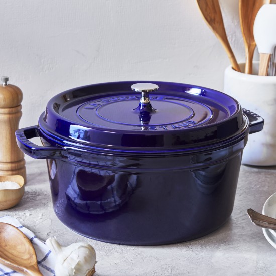Panela Cocotte, ferro fundido, 28cm/6,7L, Dark Blue - Staub
