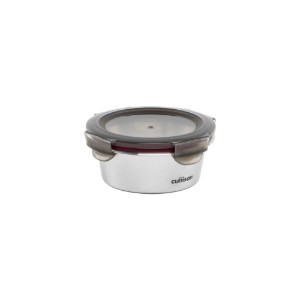 Round food storage container, stainless steel, 300ml, "Flora" - Cuitisan