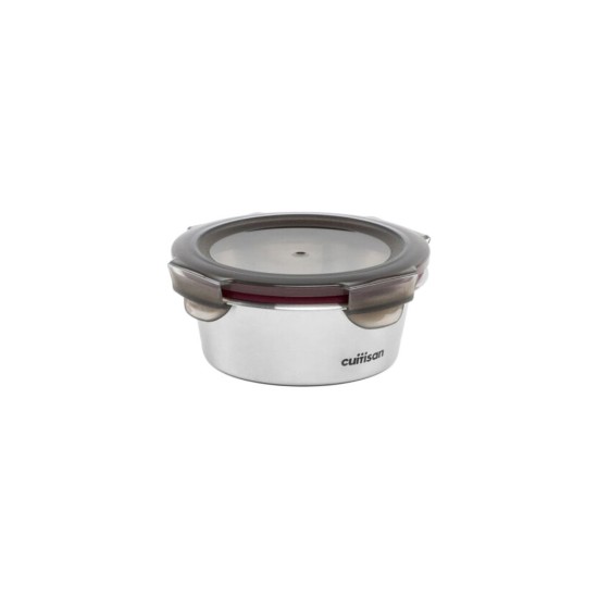 Round food storage container, stainless steel, 300ml, "Flora" - Cuitisan