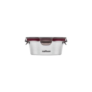 Round food storage container, stainless steel, 300ml, "Flora" - Cuitisan