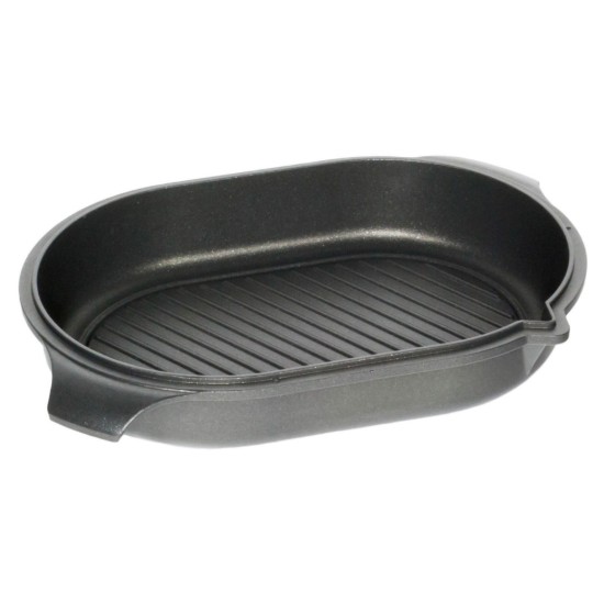 Låg med grilloverflade til stegepande, aluminium, 32 x 22 cm - AMT Gastroguss