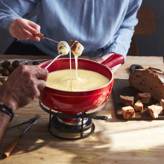 Fonduesæt, 24 cm/2,4 l, Burgundy - Emile Henry