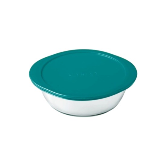 Round food storage container, with lid, heat-resistant borosilicate glass, 23 cm / 2.3 L, "Cook&Store", Blue - Pyrex