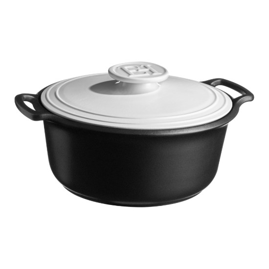 Keramikinis Cocotte puodas, 28,5 cm / 4 l, "Sublime +", White&Slate – Emile Henry