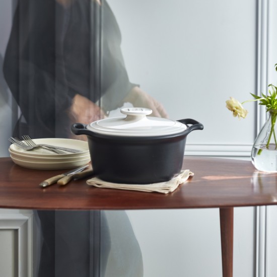Keramikinis Cocotte puodas, 28,5 cm / 4 l, "Sublime +", White&Slate – Emile Henry