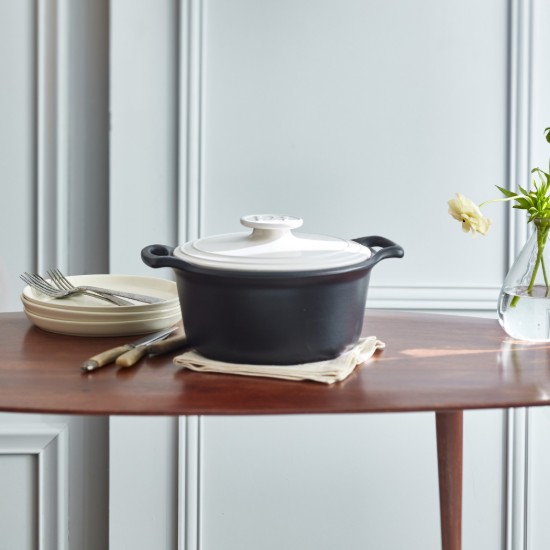 Keramikinis Cocotte puodas, 28,5 cm / 4 l, "Sublime +", White&Slate – Emile Henry