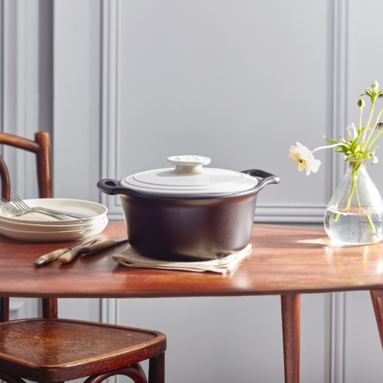 Keramikinis Cocotte puodas, 28,5 cm / 4 l, "Sublime +", White&Slate – Emile Henry