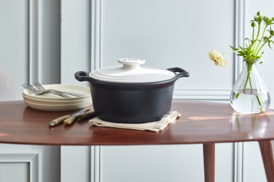 Keramikinis Cocotte puodas, 28,5 cm / 4 l, "Sublime +", White&Slate – Emile Henry