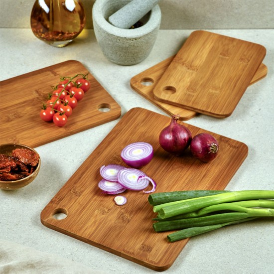 Chopping board, made of dark bamboo, 33 x 23 cm, 1 cm thick - Kesper