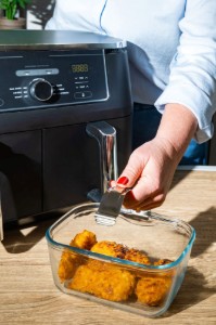 Airfryerschaal met afneembaar handvat, hittebestendig glas, 20 x 14 cm / 1,5 L - Pyrex