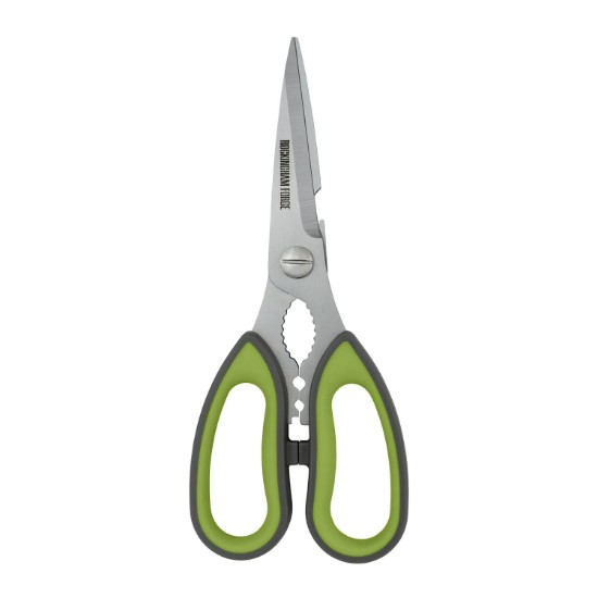 Kitchen scissors with soft touch handles, 21 cm, Grey/Green - Grunwerg