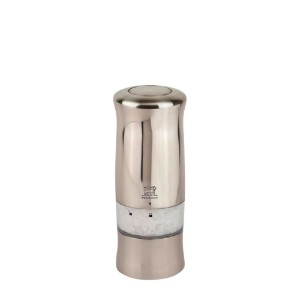 Electric salt mill, 14 cm, "Zeli Z", Brushed Chrome - Peugeot