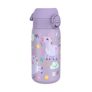 Bouteille d’eau pour enfants, acier inoxydable, 400 ml, Periwinkle, Unicorns - Ion8