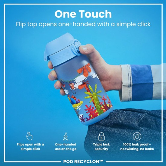 Flixkun tal-ilma għat-tfal, recyclon, 350 ml, Safari - Ion8