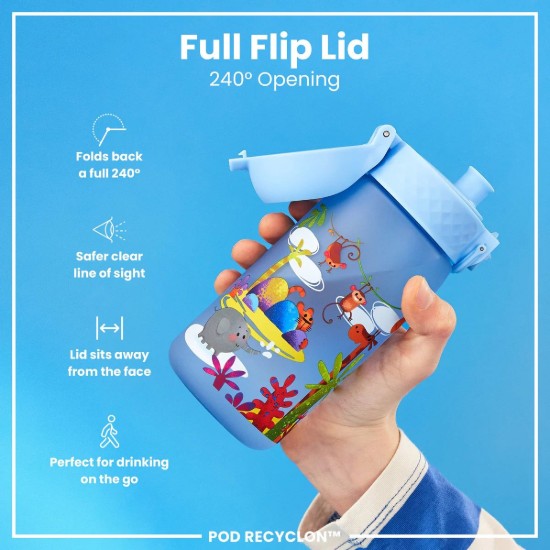 Flixkun tal-ilma għat-tfal, recyclon, 350 ml, Safari - Ion8