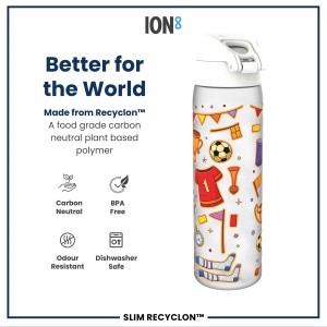 Flixkun tal-ilma SLIM għat-tfal, recyclon, 500 ml, Football - Ion8