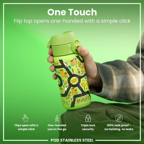 Flixkun tal-ilma għat-tfal, azzar li ma jissaddadx, 400 ml, Cars - Ion8