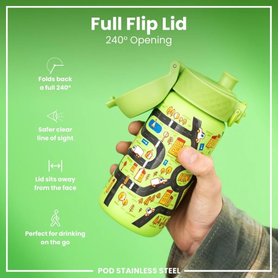 Flixkun tal-ilma għat-tfal, azzar li ma jissaddadx, 400 ml, Cars - Ion8