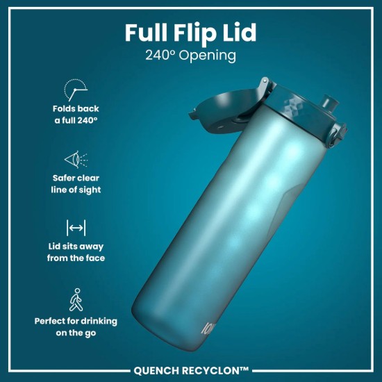 Μπουκάλι νερού Times To Drink, recyclon, 1L, Teal&Blue - Ion8