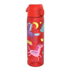 SLIM børnevandflaske, genbrug, 500 ml, Red Unicorns - Ion8