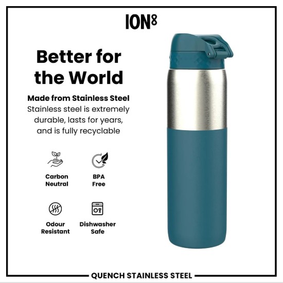 Παγούρι, ανοξείδωτο ατσάλι, 1.2 L, Deep Teal - Ion8