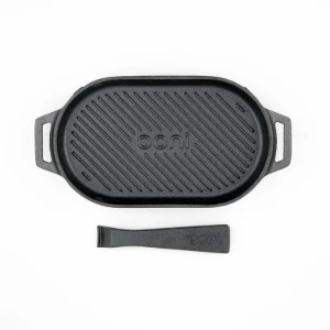 Oval cast iron frying pan, 31 x 15.9 cm, "Grizzler" - Ooni